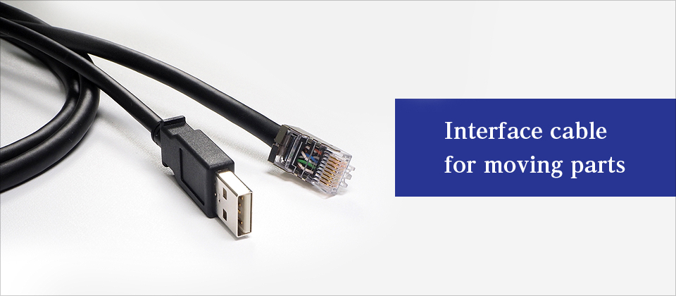 Interface cable for moving parts
